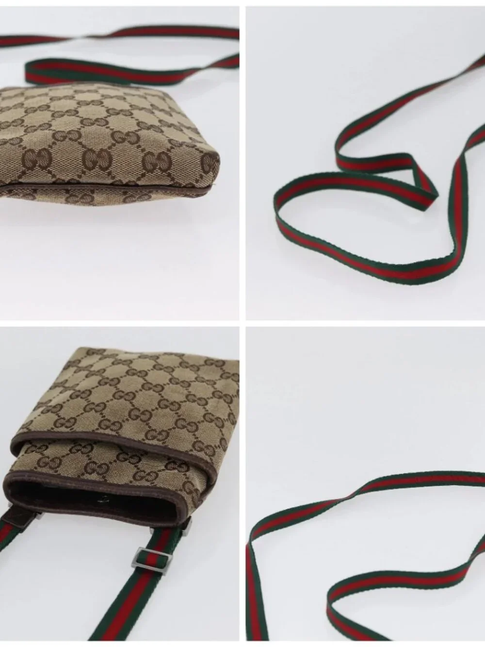 GUCCI GG Canvas Web Sherry Line Shoulder Bag Beige - Picture 16 of 16